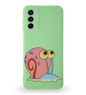 Samsung Galaxy A04s Uyumlu Lansman Kılıf Altı Kapalı İçi Kadife  Salyangoz Gary Tasarımlı  Kapak (Şeffaf)