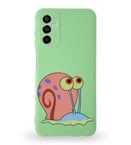 Samsung Galaxy A04s Uyumlu Lansman Kılıf Altı Kapalı İçi Kadife  Salyangoz Gary Tasarımlı  Kapak (Şeffaf)