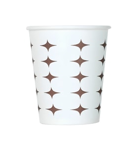 6.5  Oz Karton Bardak 300 Adet Dayanıklı (Beyaz-İndigo)