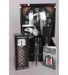 LİSANSLI BEŞİKTAŞ "PREMIUM FULL + FULL SET" DUVAR SAATİ İLE  (Siyah)