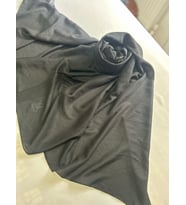 KADIN PAMUKLU DÜZ ŞAL (Siyah-Siyah)
