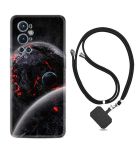 Tecno Spark 9 Pro Kılıf Resimli Boyun Askılı İpli Desenli Silikon Series Dark World 1867