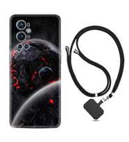 Tecno Spark 9 Pro Kılıf Resimli Boyun Askılı İpli Desenli Silikon Series Dark World 1867