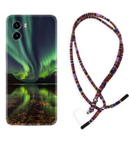Vivo Y15S Y32 Y33S Y51 Y53S Kılıf Boyun Asklı Rasta Silikon Kuzey Işıkları 1327