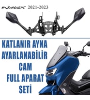 Yamaha Nmax 125/155 2021-2023 Katlanır R25 Karbon Ayna Bar Seti