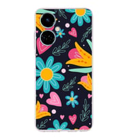 PrintiFy Tecno Camon 19 ile Uyumlu Retro Color 1  Kamera Korumalı Şeffaf  Kılıf