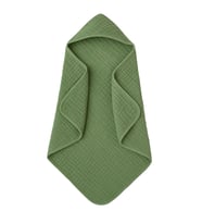 Yenidoğan Bebek Müslin Banyo Havlusu Kapüşonlu, 4 Katlı, Kalın, Yumuşak ve Emici %100 Pamuk, 70X70cm (Haki)