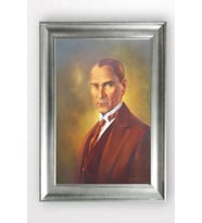 Gümüş Çerçeveli Atatürk Tablo cv1060