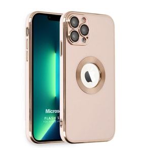 Microsonic Apple iPhone 12 Pro Max Kılıf Flash Stamp Rose Gold