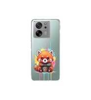 Xiaomi Mi 13T ile Uyumlu Splash Tilki Tasarımlı Şeffaf Silikon Kılıf