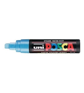 Uni Posca PC-17K Boyama Markörü 15 mm Kesik Uç AÇIK MAVİ 