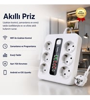 Akıllı Priz Uzaktan Kontrol, Zamanlama, Enerji Takibi ile Akıllı Ev Çözümü