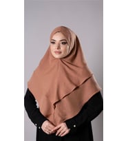 Yavru Ağzı Pratik Hazır Geçmeli Tesettür Eşarp Pamuk Caz Kumaş Çift Katlı Çapraz Hijab 2304_35 (Yavruağzı)
