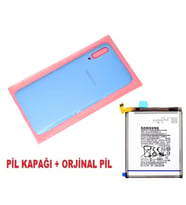 Tkgz Samsung Galaxy A70 A 705 Arka Pil Batarya Kapağı + PİL MAVİ