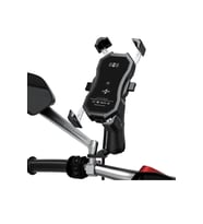 Kablosuz Şarjlı Motosiklet Bisiklet Atv Telefon Tutucu Ayna montaj 30w Usb 15w Kablosuz Şarj