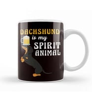 Dachshund My Spirit Animal Wiener Sausage Puppy Kupa Bardak Porselen