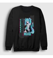 Presmono Unisex Siyah Poster Hatsune Miku Anime Sweatshirt 539681tt