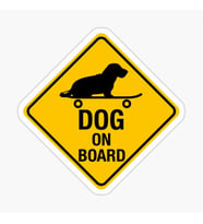 Arabada Köpek var Dog On Board Sticker Yapıştırma 19CM md3