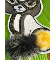 25X14 CM DOKUMA TRİKO KEDİ ARMA DİKİŞ GİYİM AKSESUARI