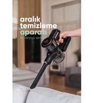 PİRANTECH ES411 LED Ekranlı Katlanabilir Yüksek Emiş Güçlü 300 Watt Dikey Şarjlı Süpürge