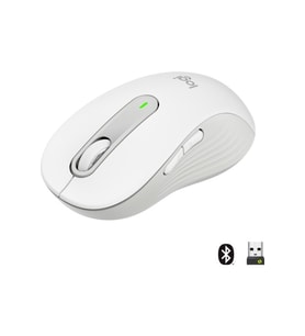 Signature M650 Büyük Boy Sağ El Için Sessiz Kablosuz Mouse Beyaz 910-006238