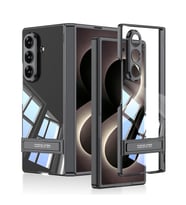 Galaxy Z Fold 8 Ultra Kılıf Kamera Korumalı Şeffaf Tasarımlı Lego Standlı Kılıf