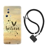 Xiaomi Mi 13 Lite Kılıf Resimli Boyun Askılı İpli Desenli Silikon Belive in Yourself 1316
