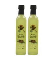Tarihi SultanAhmet Baharatçısı Cam Kozalağı Sirkesi 2x500ml  Katkı Maddesi Içermeyen  %100 Doğal Fermente