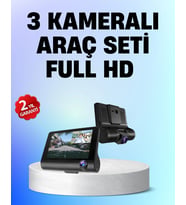 Full Hd 1080p 3 Kameralı Araç Dvr - Gece Görüşlü Ve G-sensörlü Güvenlik Çözümü