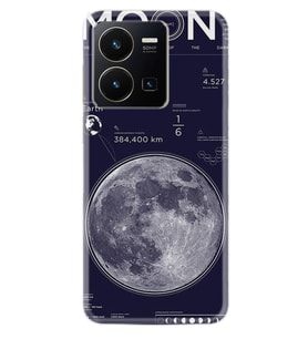 Vivo Y35 Kılıf Resimli Desenli Baskılı Silikon Moon info 1424