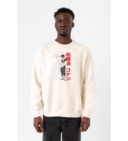 Detective Conan Anime Shinichi Kudo Ekru Erkek 2ip Sweatshirt