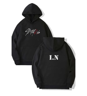 Stray Kids I.N Ön-Arka Baskılı Kapşonlu Sweatshirt