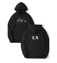 Stray Kids I.N Ön-Arka Baskılı Kapşonlu Sweatshirt