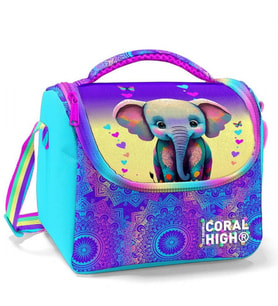 Coral High Pembe Turkuaz Fil Isı Yalıtımlı Beslenme Çantası - Kız Çocuk