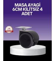 Çok Amaçlı Kilitsiz Masa Ayağı Tekerleği 6 cm