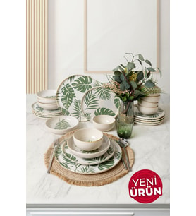 Keramika Forest Yemek Takımı 24 Parça 6 Kişilik 22726-27-28 (Yeşil)