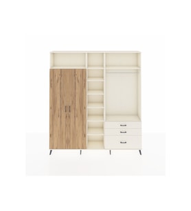 Arges Dolap 9 Raflı 3 Çekmeceli 2 Askılı 220x30x243 Aytaşı-Çam/Aytaşı