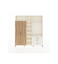 Arges Dolap 9 Raflı 3 Çekmeceli 2 Askılı 220x30x243 Aytaşı-Çam/Aytaşı