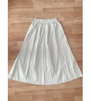 Poplin Beli Lastikli Cepli Uzun Etek (Su Yeşili)
