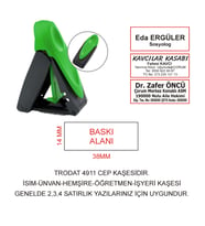 KAŞECİNİZ TRODAT 9411 CEP KAŞE YEŞİL MAKİNA SİYAH MÜREKKEP