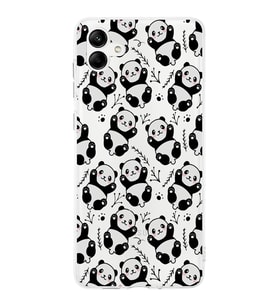Samsung Galaxy A04  Kapak Panda Tasarımlı Şeffaf  Kılıf