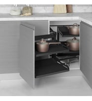 Unique Slim Kapağa Monte Körköşe Mekanizması Antrasit  S3071US Kör Sağ 50 cm.