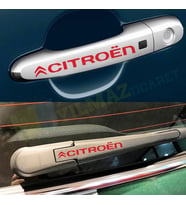 Citroen Kapı Kolu Jant Oto Sticker Araba Etiket Yapıştırma 10 Ad 12.5 X 1.4 Cm