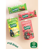 Humm Organic Organik Vegan Meyveli Küp & Yulaf Bar Atıştırmalık Paketi - 4 adet (4 çeşit)