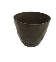 5 (BEŞ) ADET ÇİÇEK SAKSISI (9 CM 'LİK) KAHVERENGİ RENK
