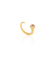 Kadir Jewellery 22 Ayar Altın Kaplama Zirkon Taşlı Ayarlanabilir Kadın Minimal Yüzük