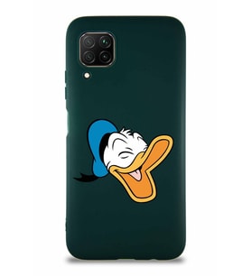 Huawei P40 Lite Soft Premier Kapak Donald Duck-E Tasarımlı Silikon Kılıf - Yeşil (Şeffaf)
