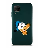 Huawei P40 Lite Soft Premier Kapak Donald Duck-E Tasarımlı Silikon Kılıf - Yeşil (Şeffaf)