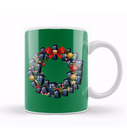 Tardis Doctor Who Multiface Christmas Wreath Kupa Bardak Porselen