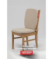 Sırtlıklı Sandalye Minderi 42x42 Fermuarlı Yıkanabilir Kılıf Bağcıklı